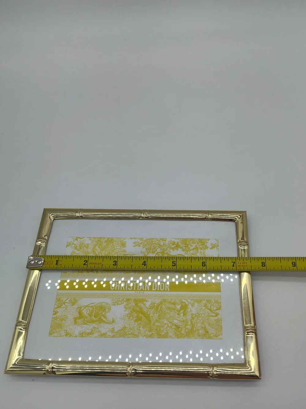 CHRISTIAN DIOR Home Décor Set Fashion Book Gold Bamboo Frame Paris Luxury